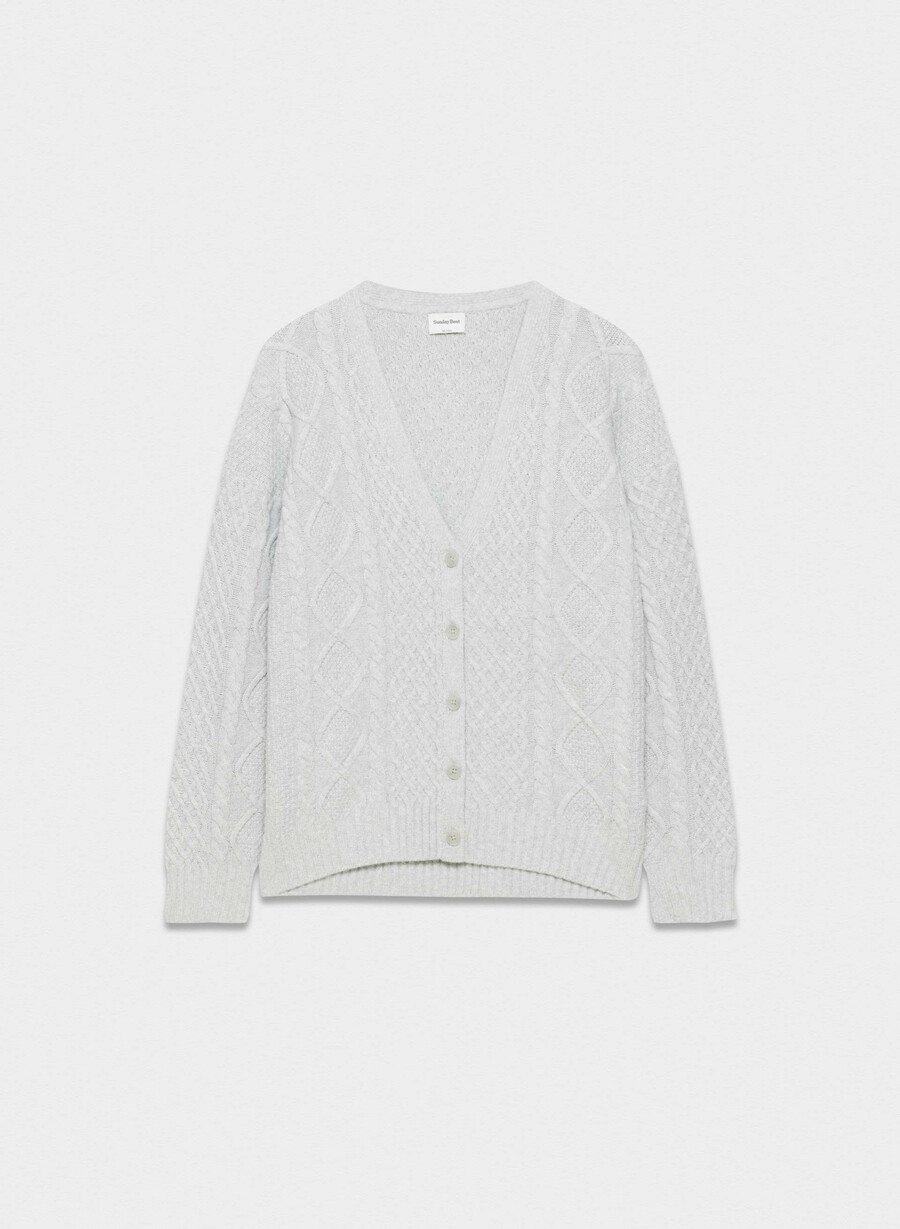 peggy cardigan heather chrome