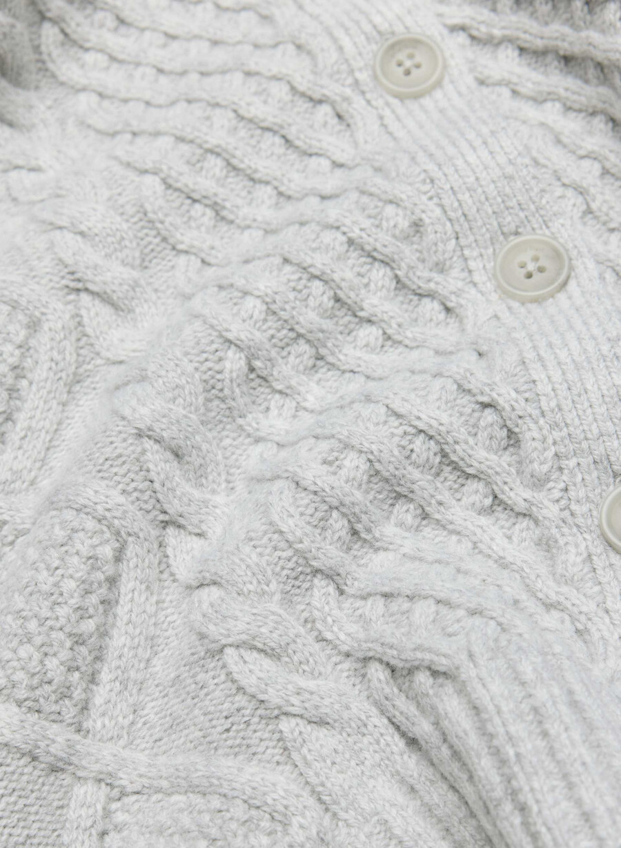 peggy cardigan heather chrome