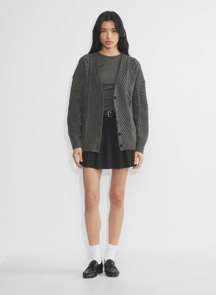peggy cardigan heather charcoal