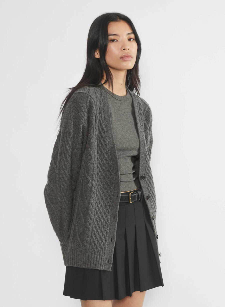 peggy cardigan heather charcoal