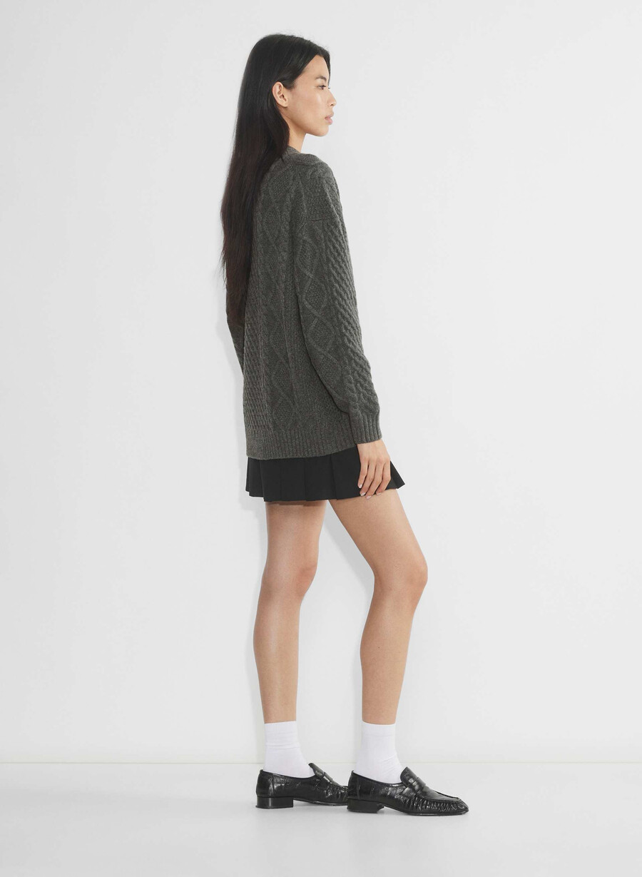 peggy cardigan heather charcoal