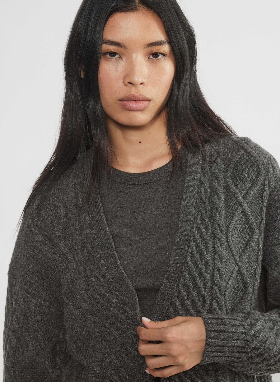 peggy cardigan heather charcoal