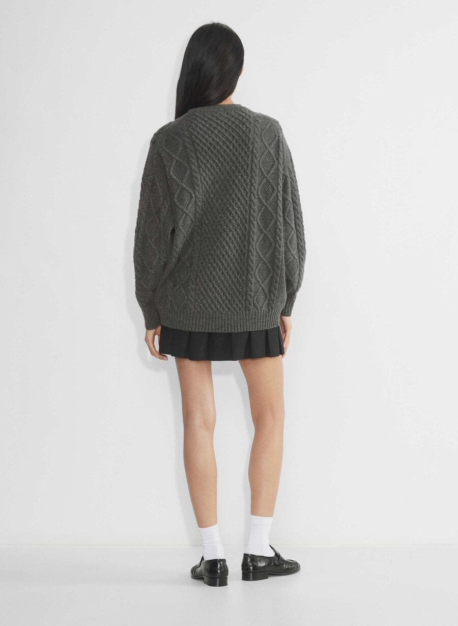 peggy cardigan heather charcoal