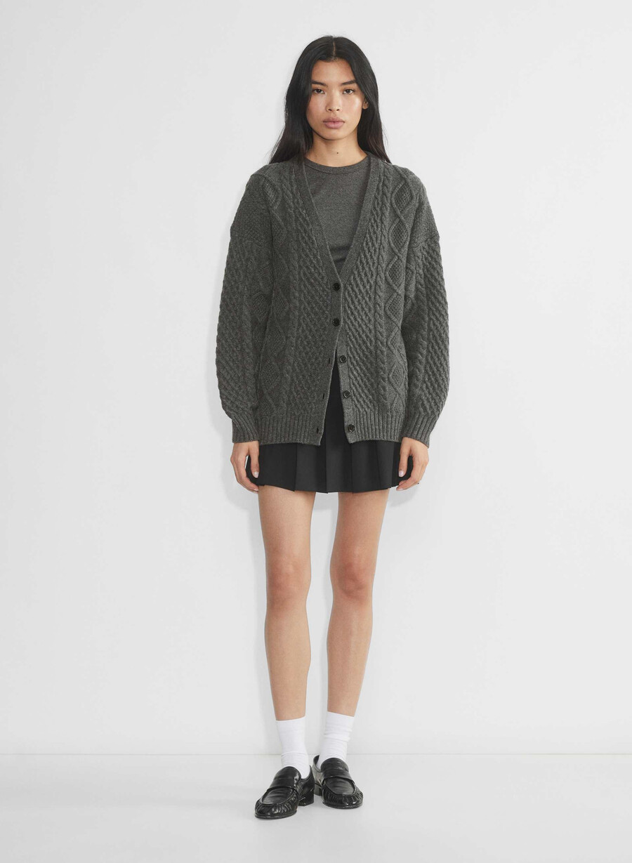 peggy cardigan heather charcoal
