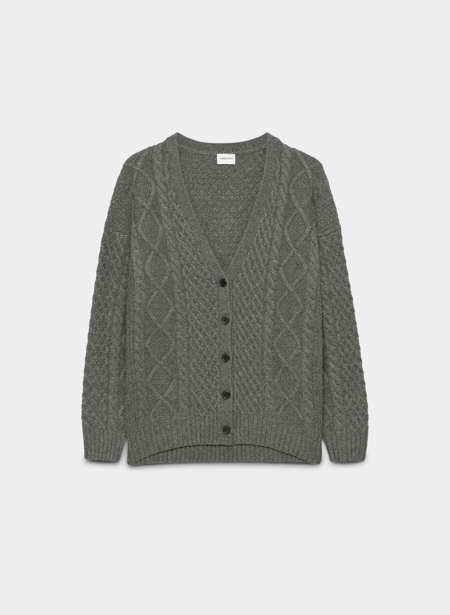peggy cardigan heather charcoal