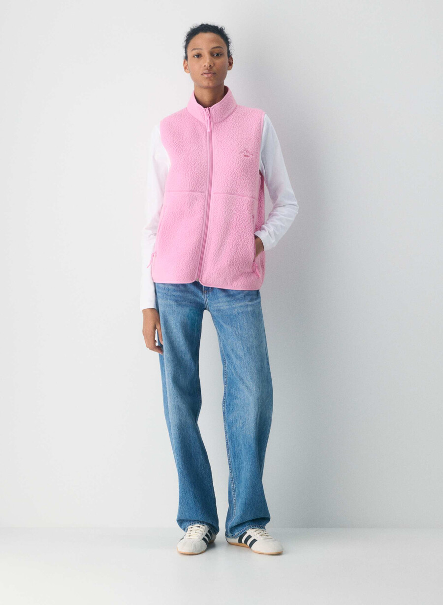 polartec thermal pro stehkragenweste morganitrosa