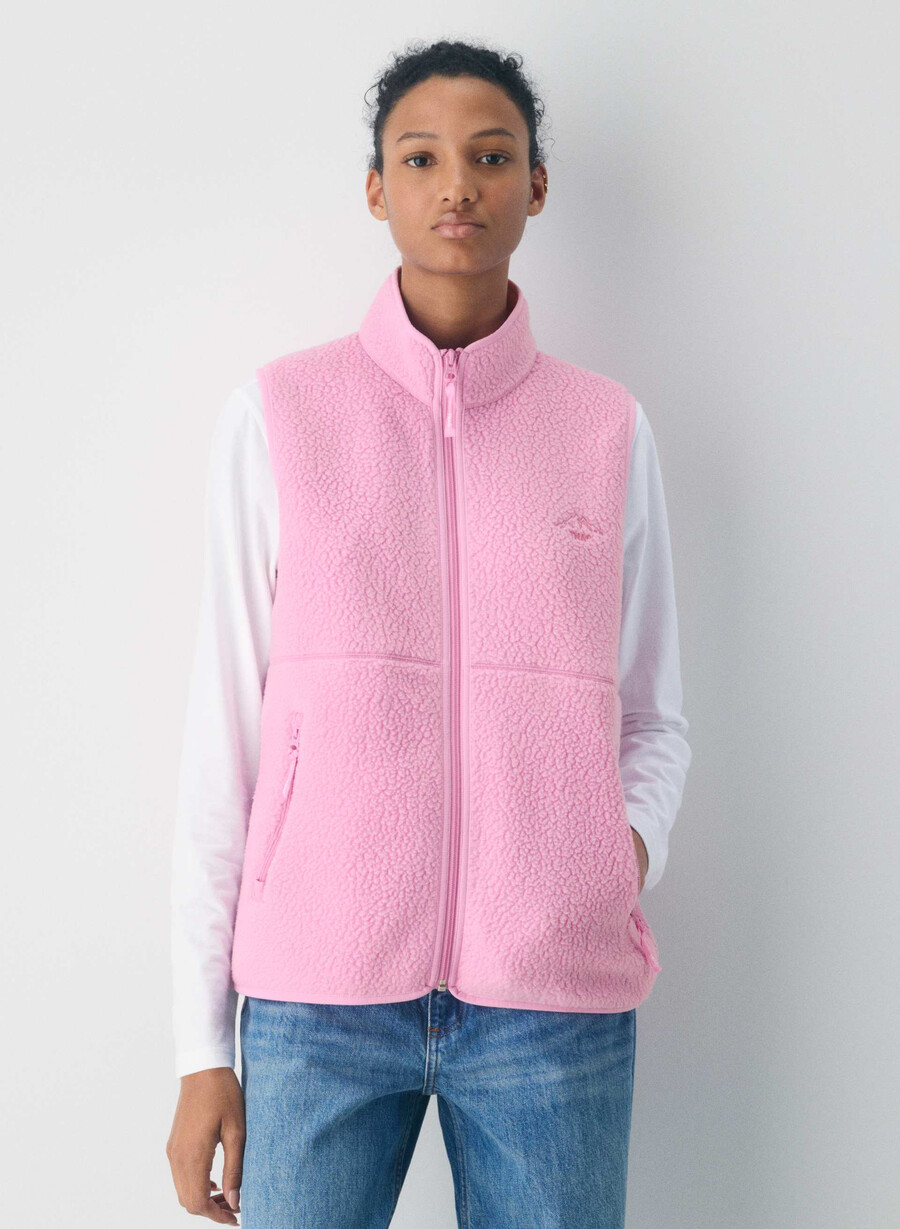 polartec thermal pro stehkragenweste morganitrosa