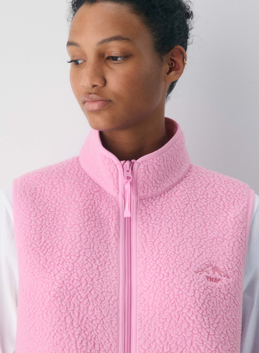 polartec thermal pro stehkragenweste morganitrosa