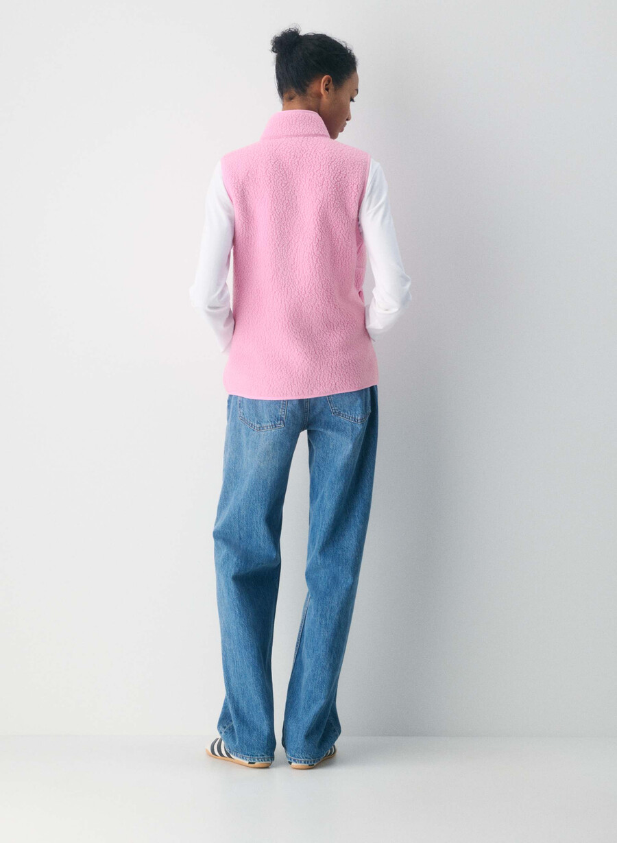 polartec thermal pro stehkragenweste morganitrosa