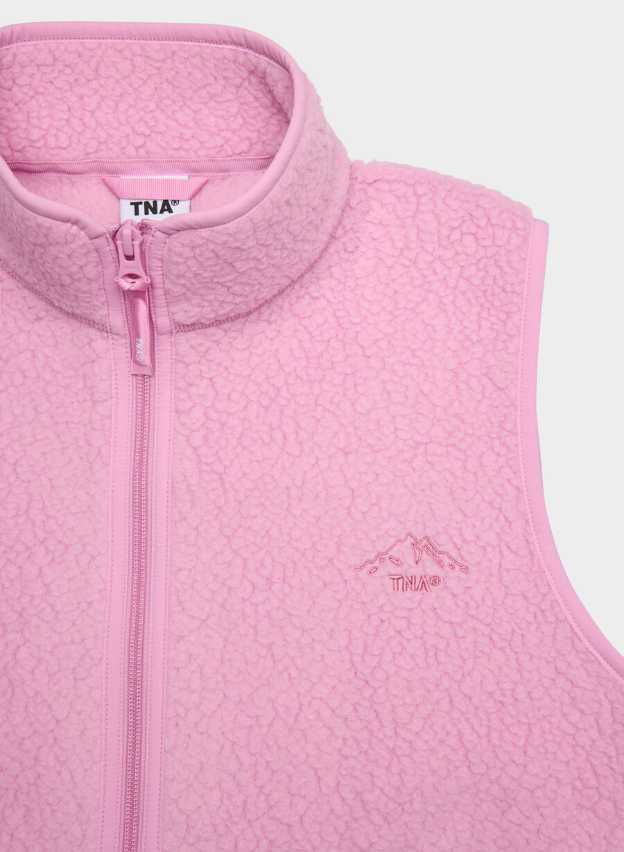 polartec thermal pro stehkragenweste morganitrosa