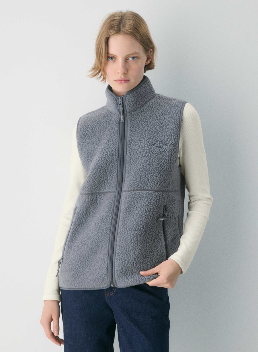polartec thermal pro stehkragenweste vintage navy