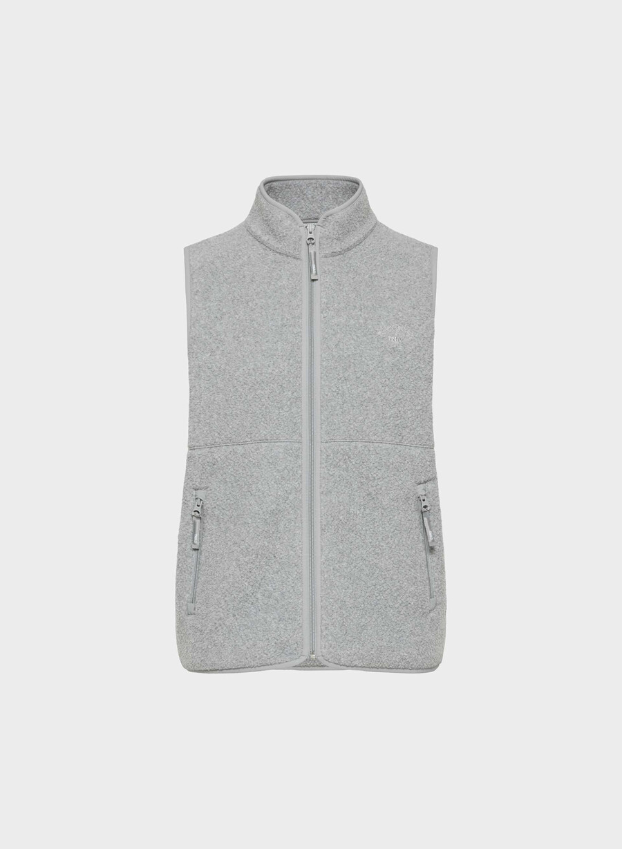 polartec thermal pro stehkragenweste heather athletic gre