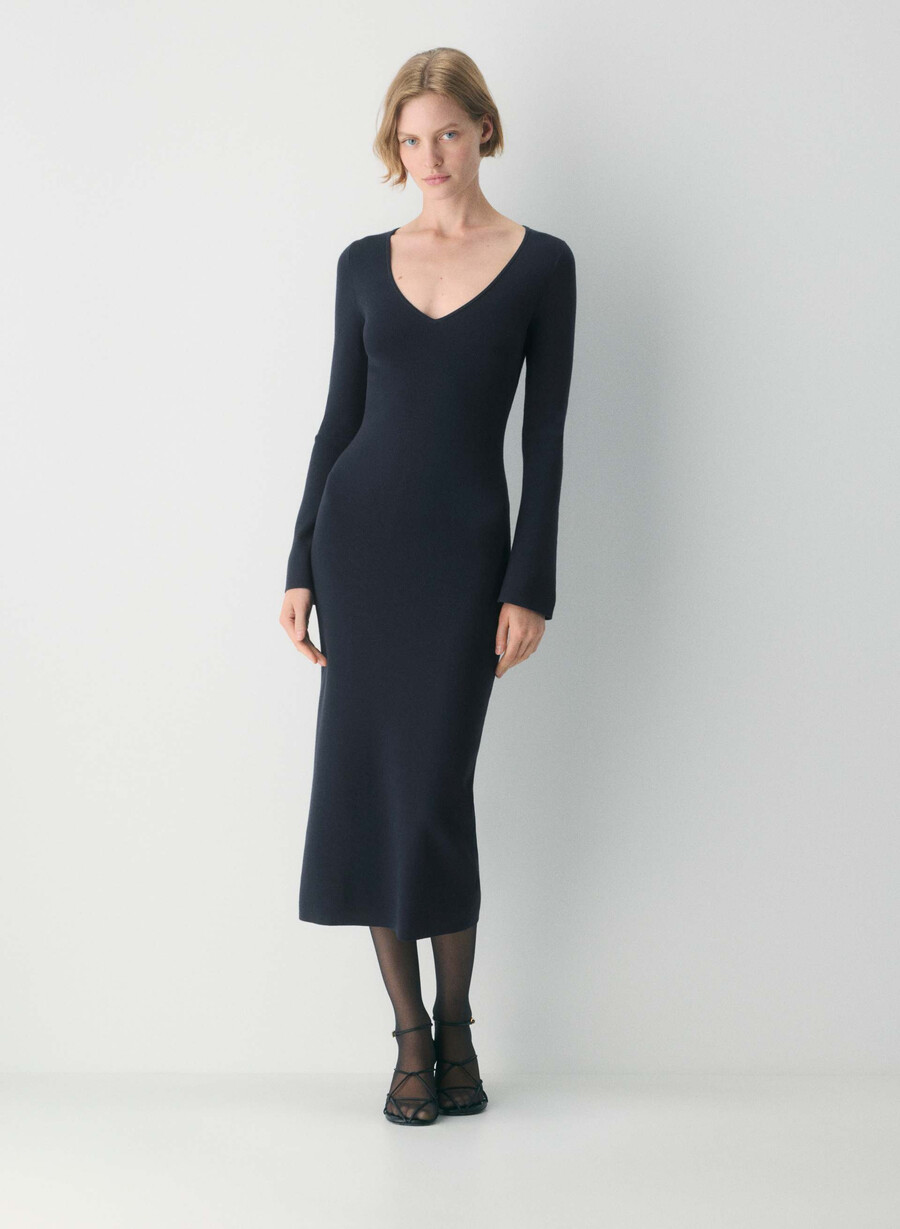 moore kleid dunkelblau