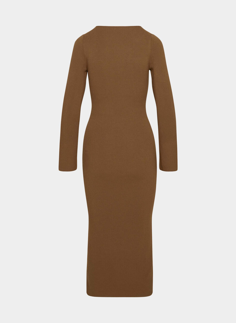 moore kleid schokoladenbraun