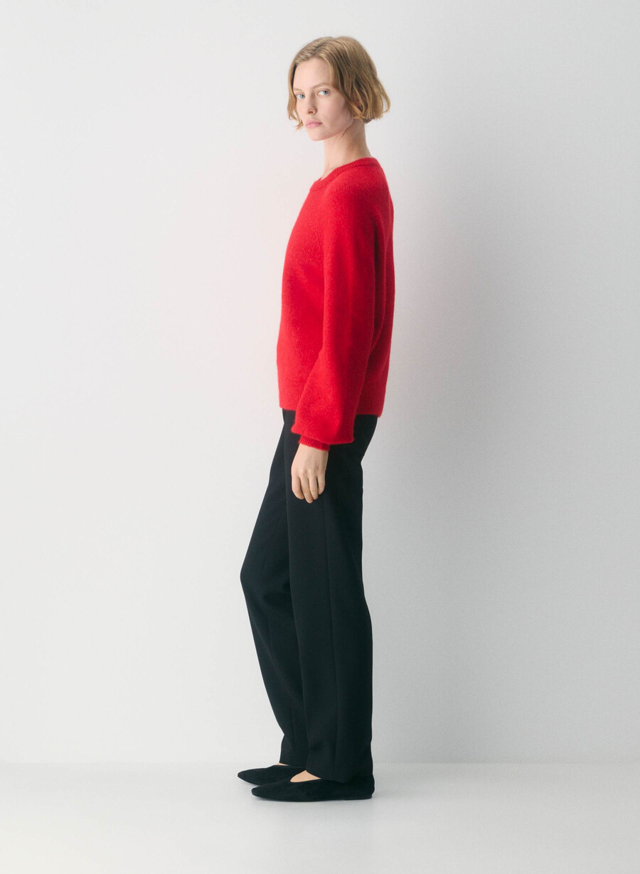 sonder-pullover blinkend rot