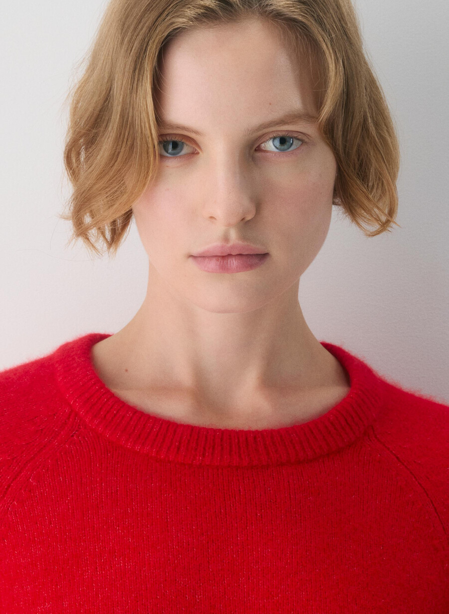 sonder-pullover blinkend rot