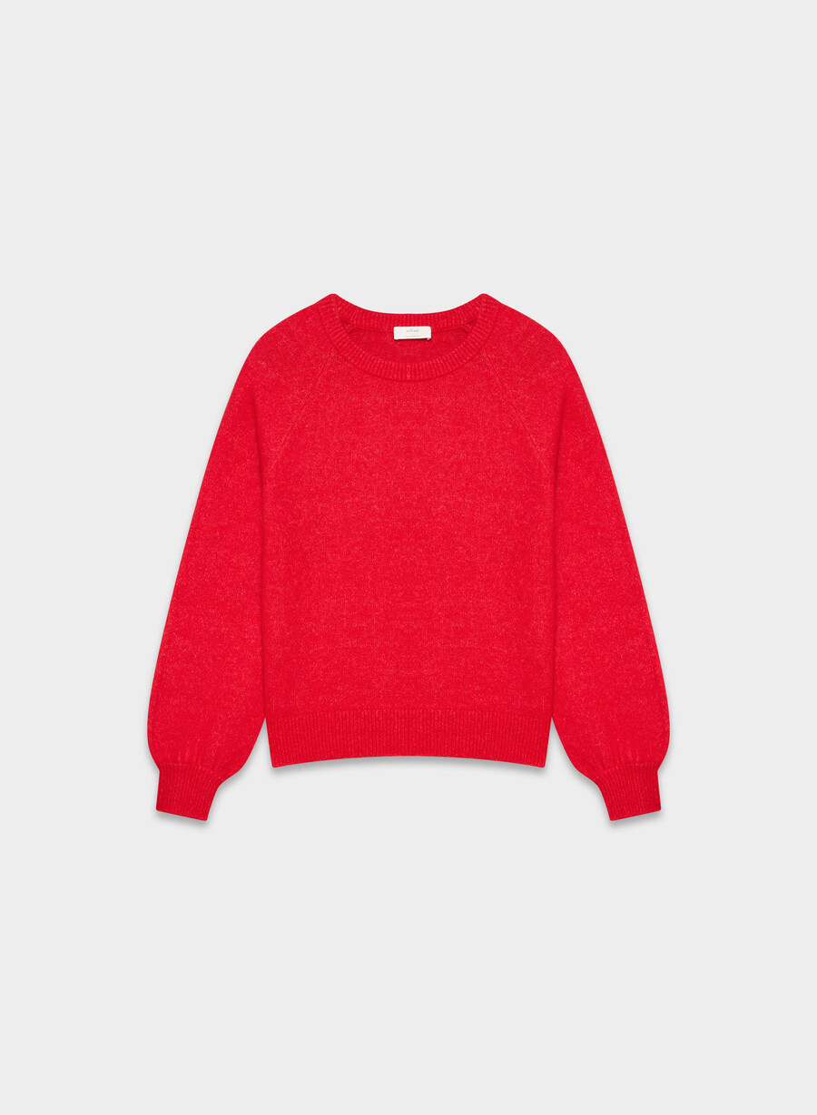 sonder-pullover blinkend rot