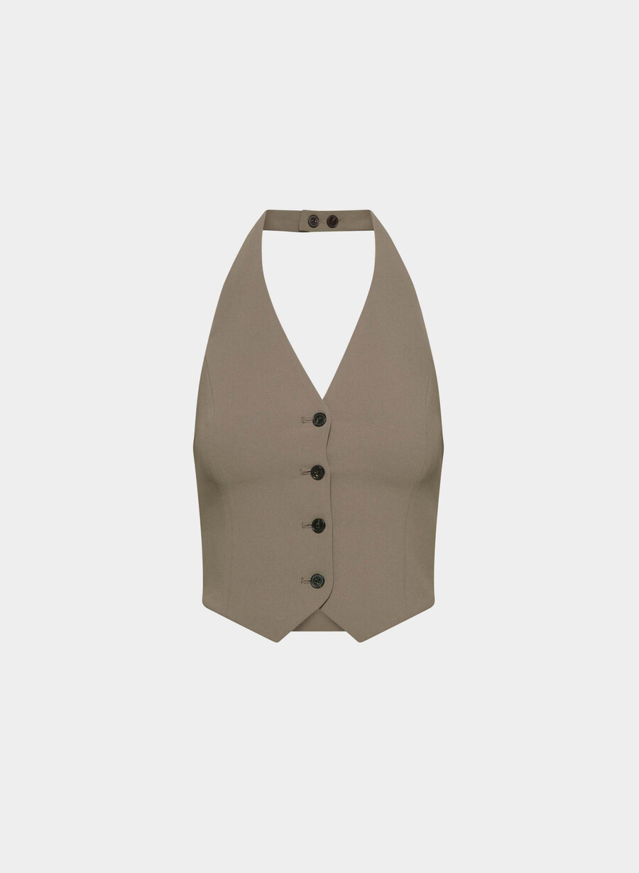 vito weste – crepette cola taupe