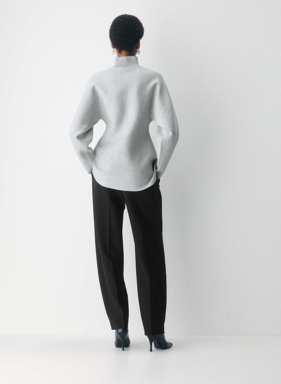 formation rollkragenpullover heather chrome