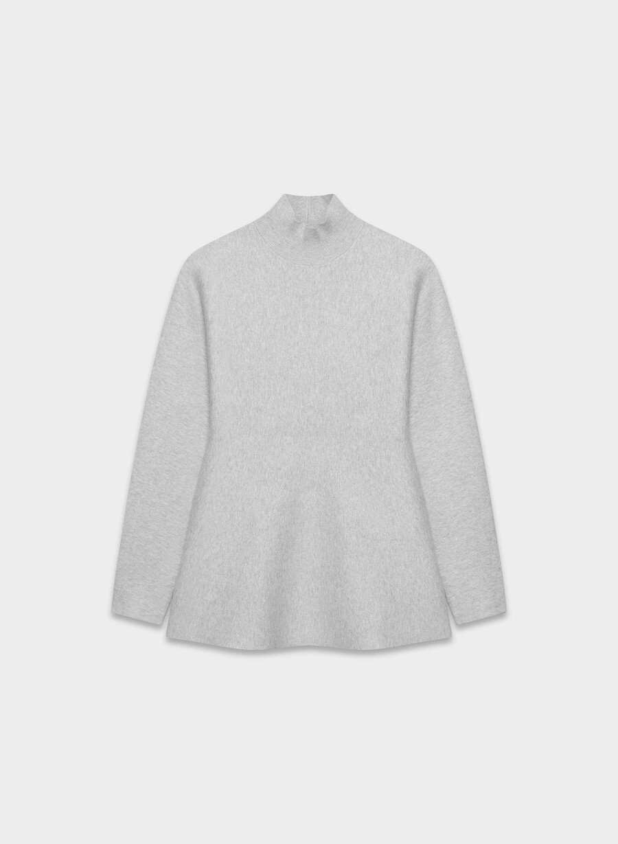formation rollkragenpullover heather chrome
