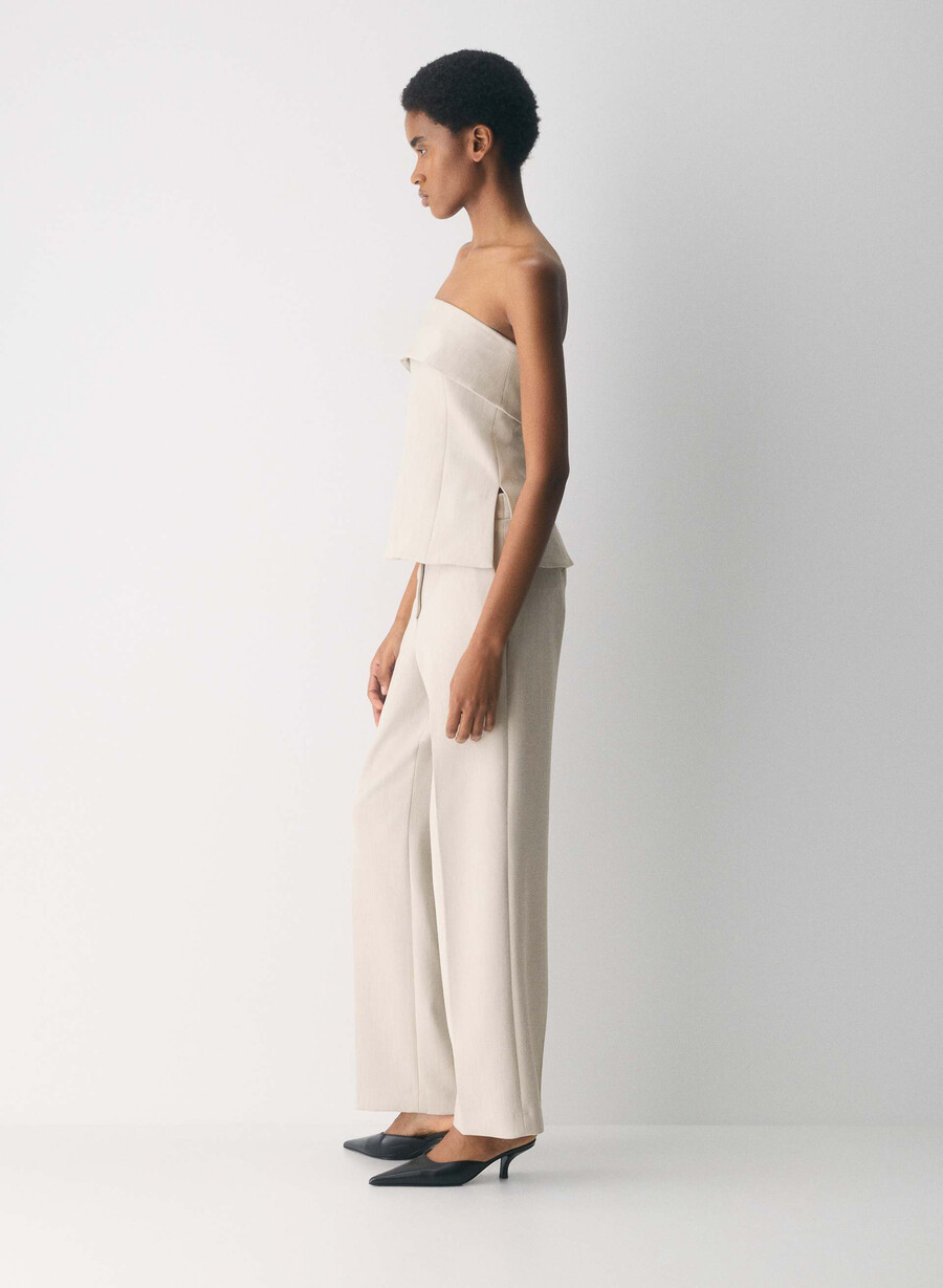 element tube top - reessential heather matte pearl