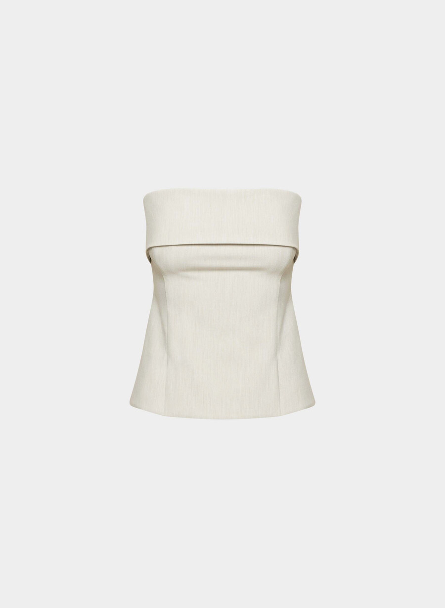 element tube top - reessential heather matte pearl