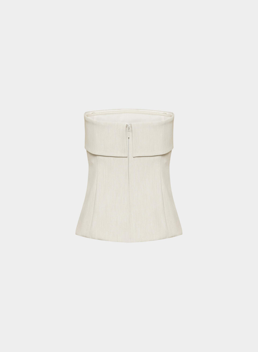 element tube top - reessential heather matte pearl