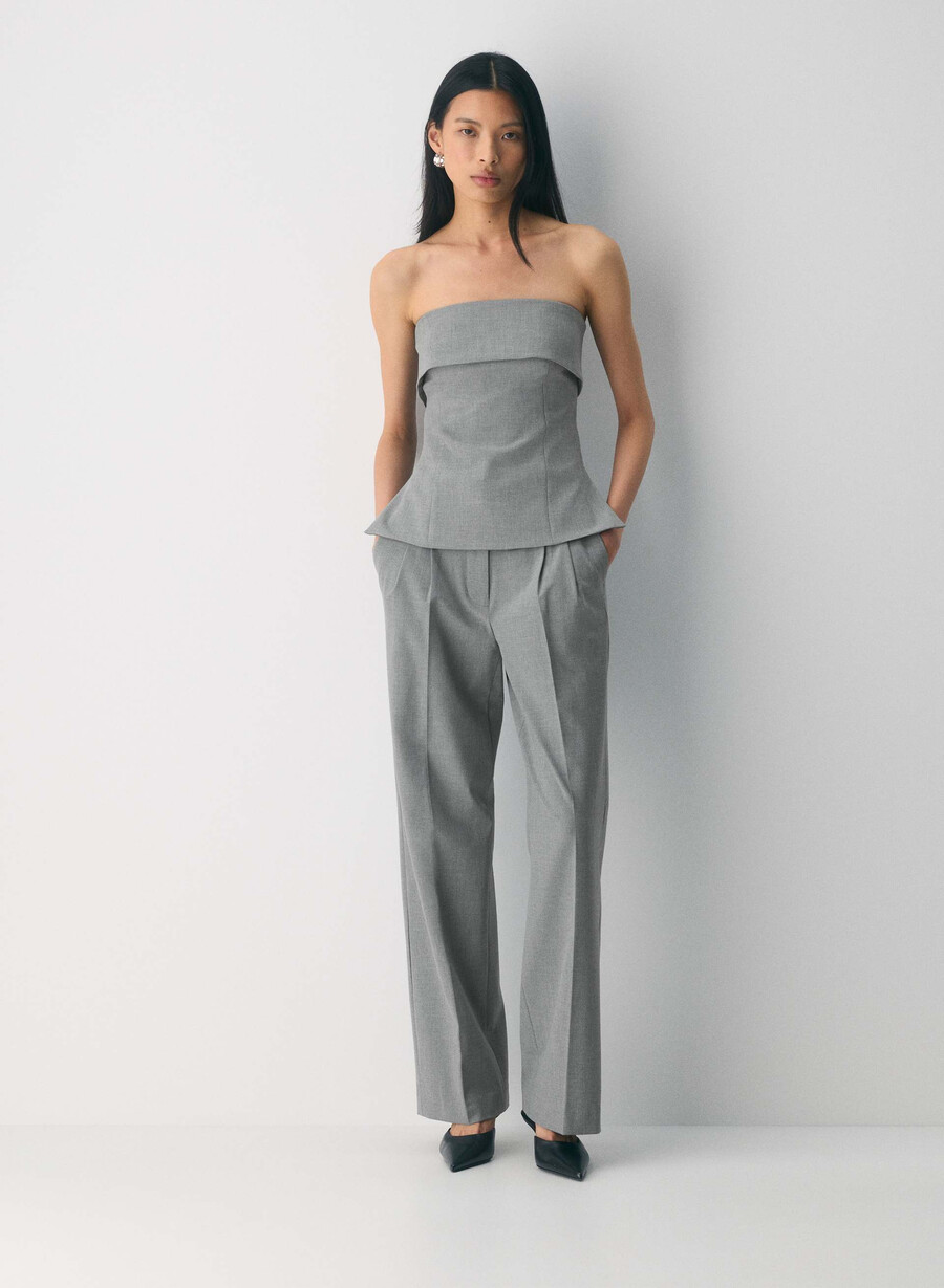 element tube top - reessential heather dark grey