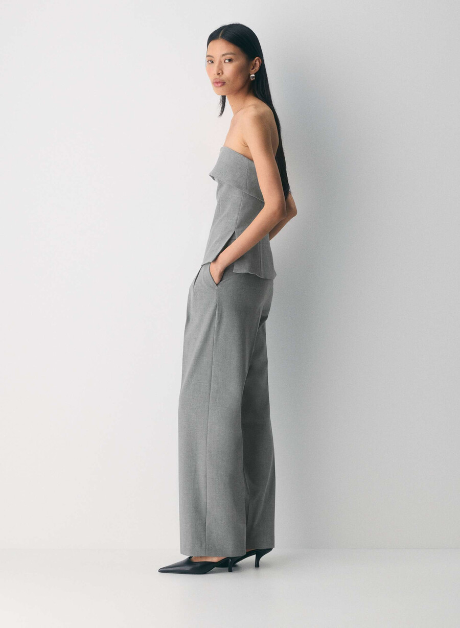 element tube top - reessential heather dark grey