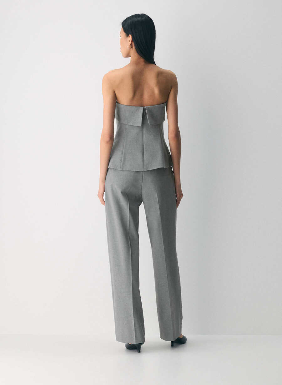 element tube top - reessential heather dark grey