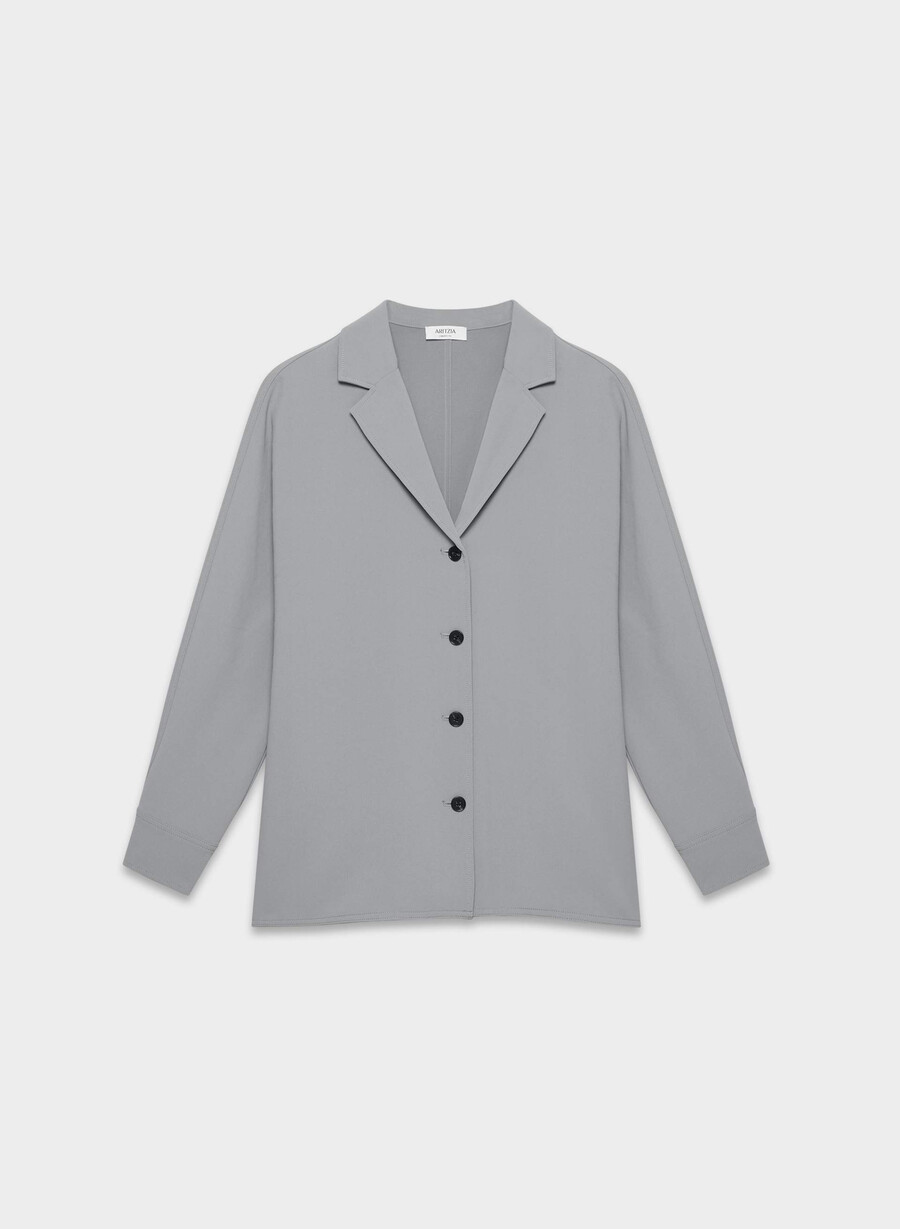 freeform hemd - crepette riverstone grau