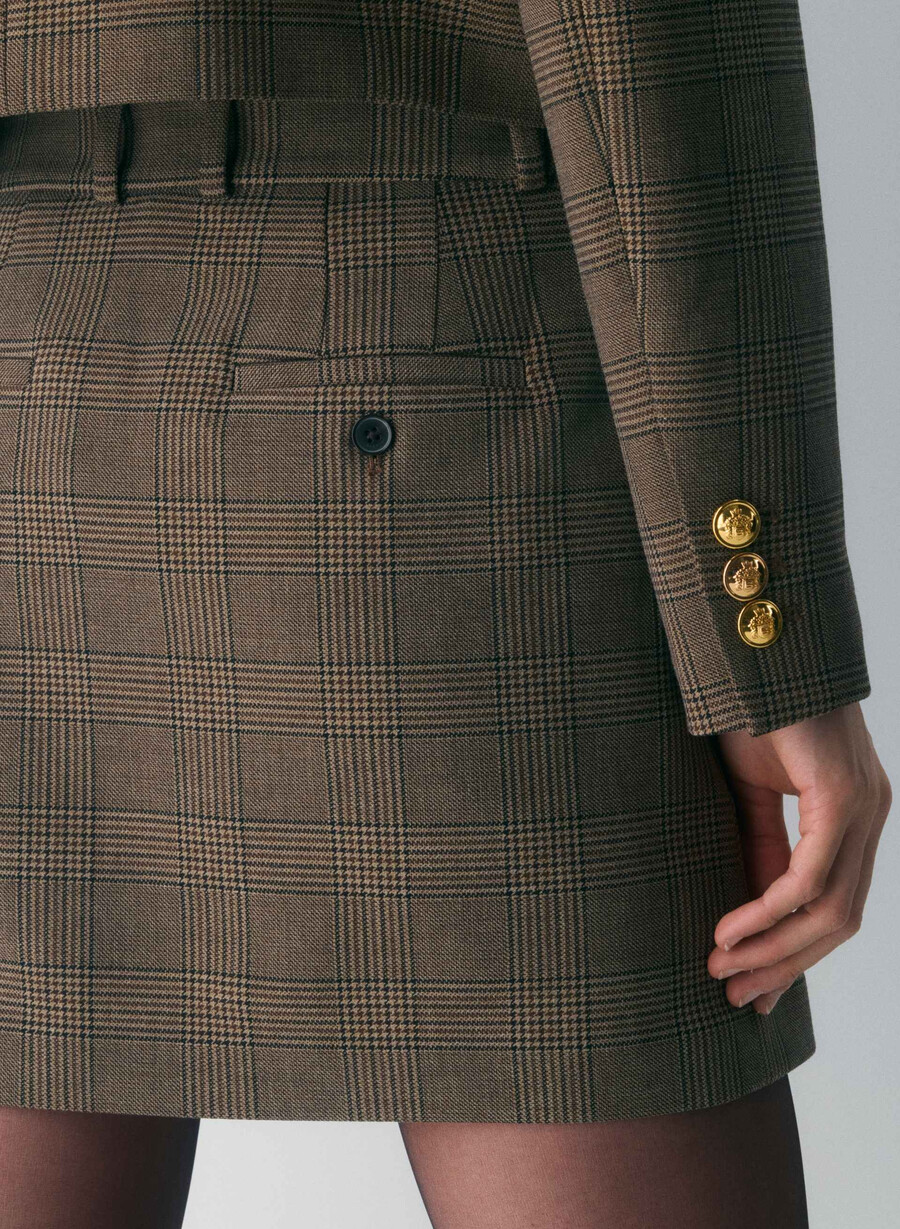 chisel skirt - reessential tyson chk browntaup