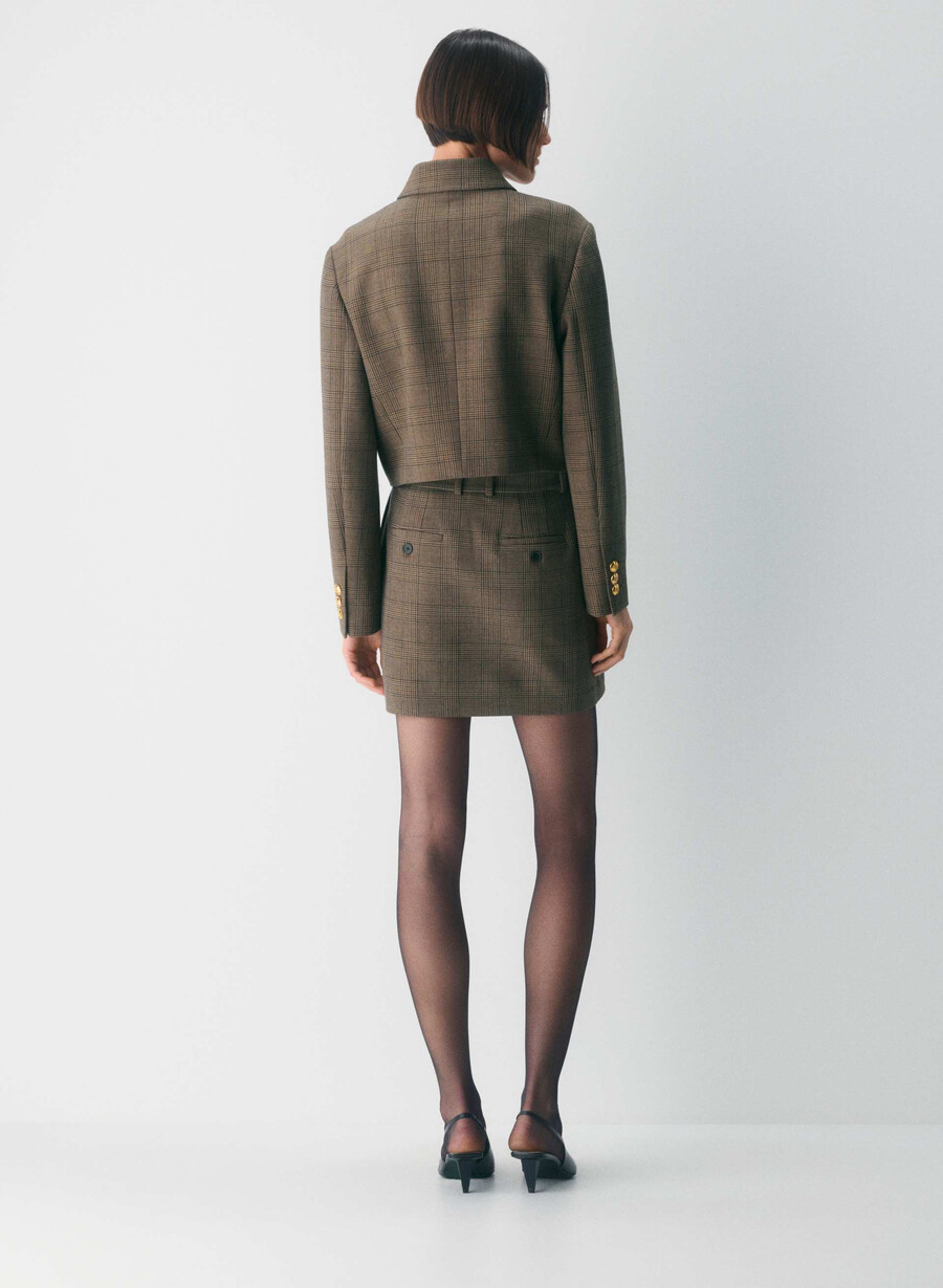 chisel skirt - reessential tyson chk browntaup