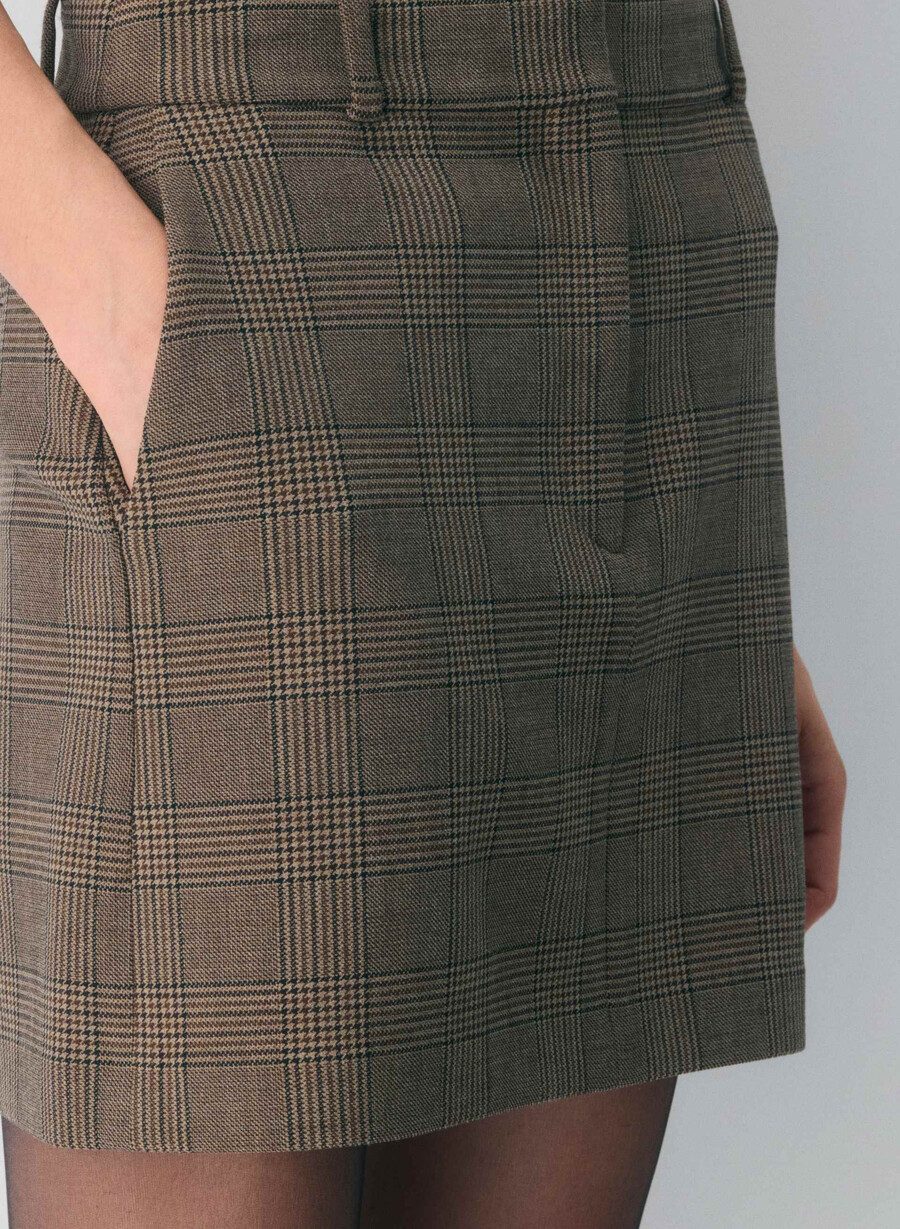 chisel skirt - reessential tyson chk browntaup