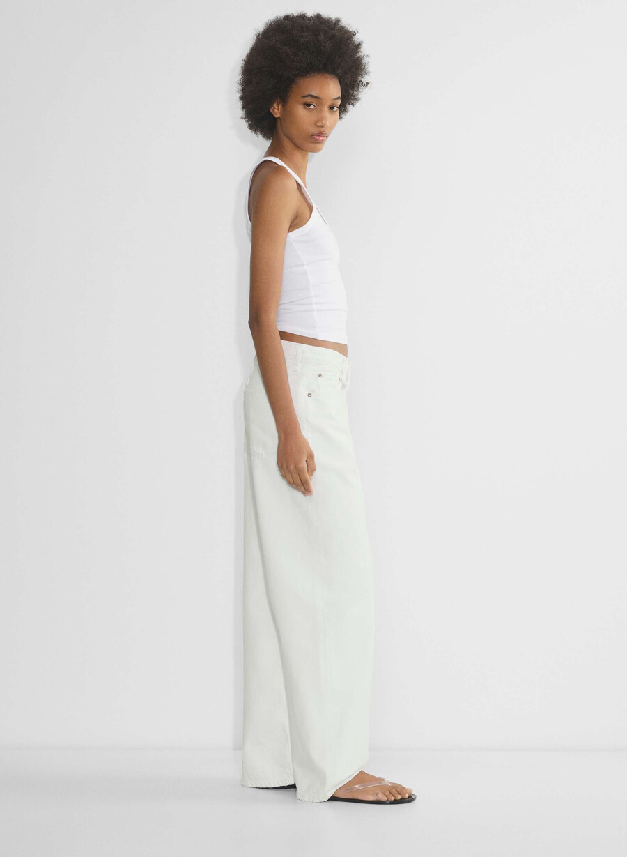 agolde low-slung baggy jeans milkshake