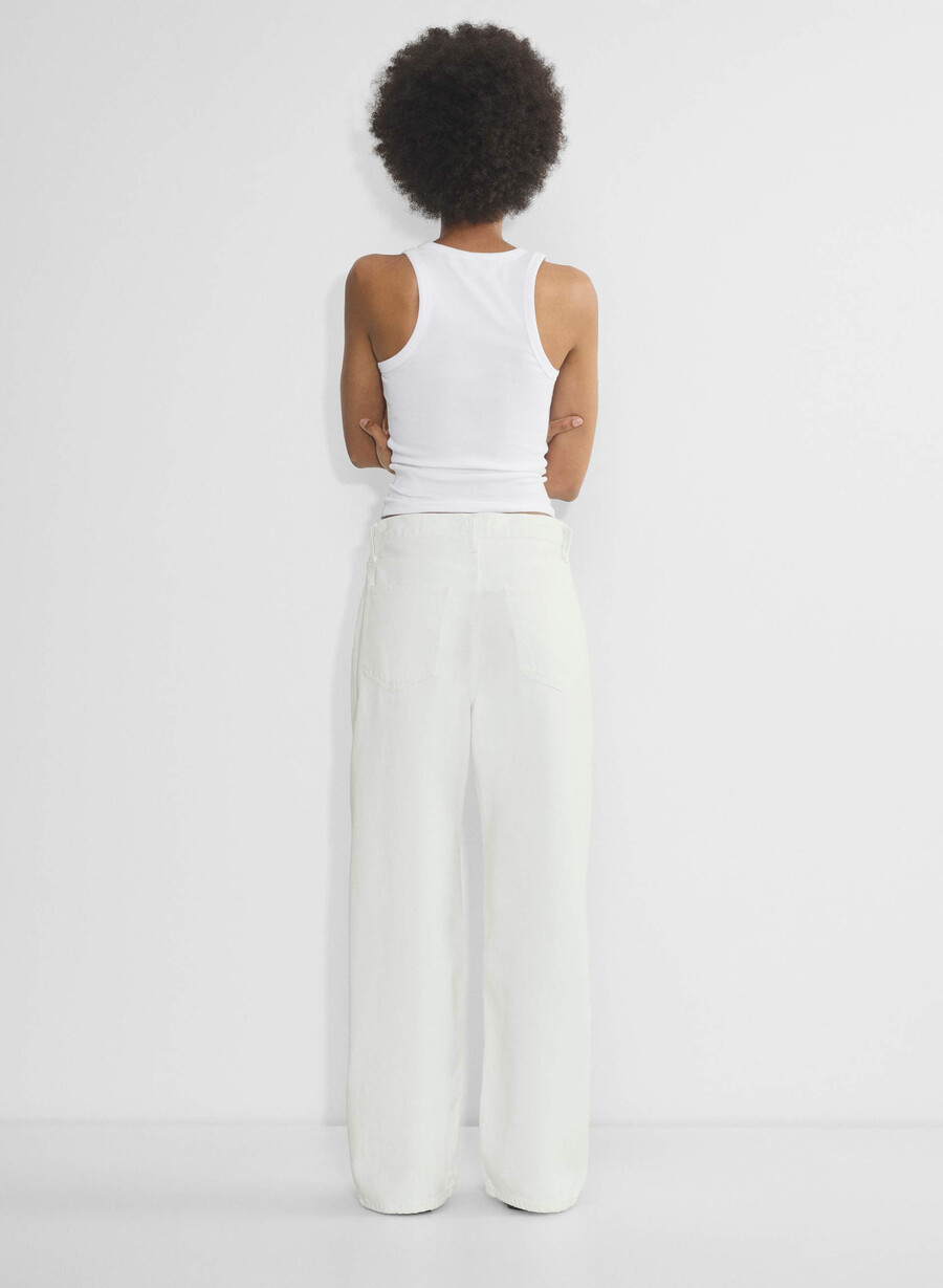 agolde low-slung baggy jeans milkshake