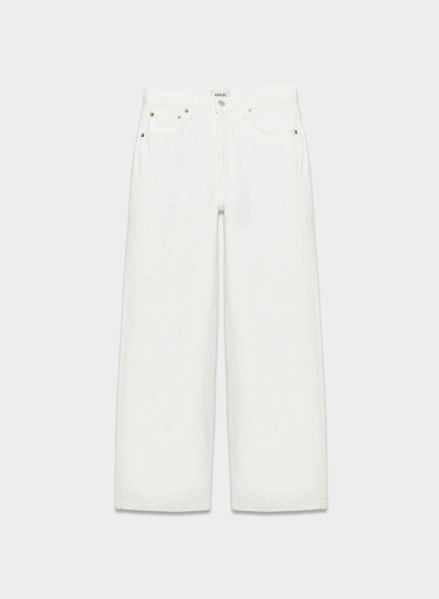 agolde low-slung baggy jeans milkshake