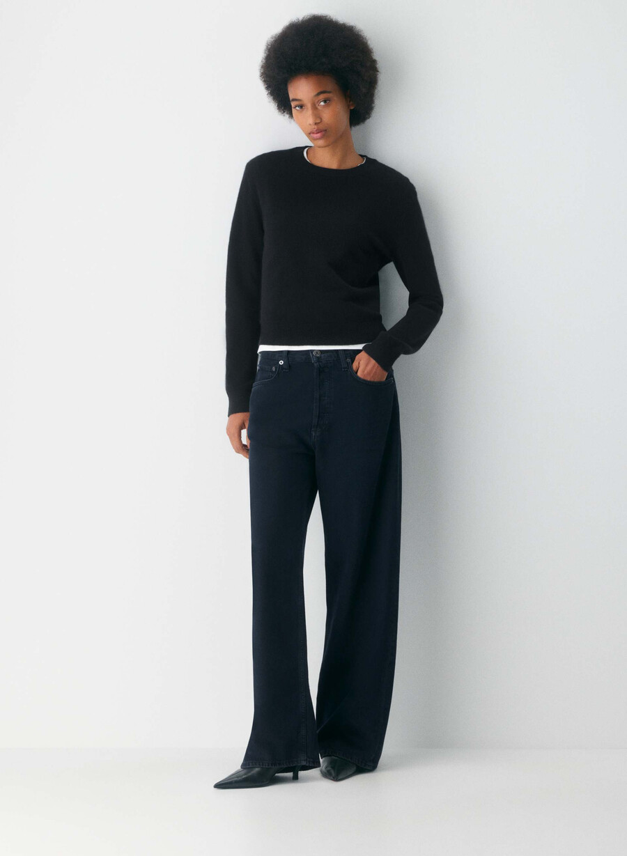 agolde low-slung baggy jeans crushed