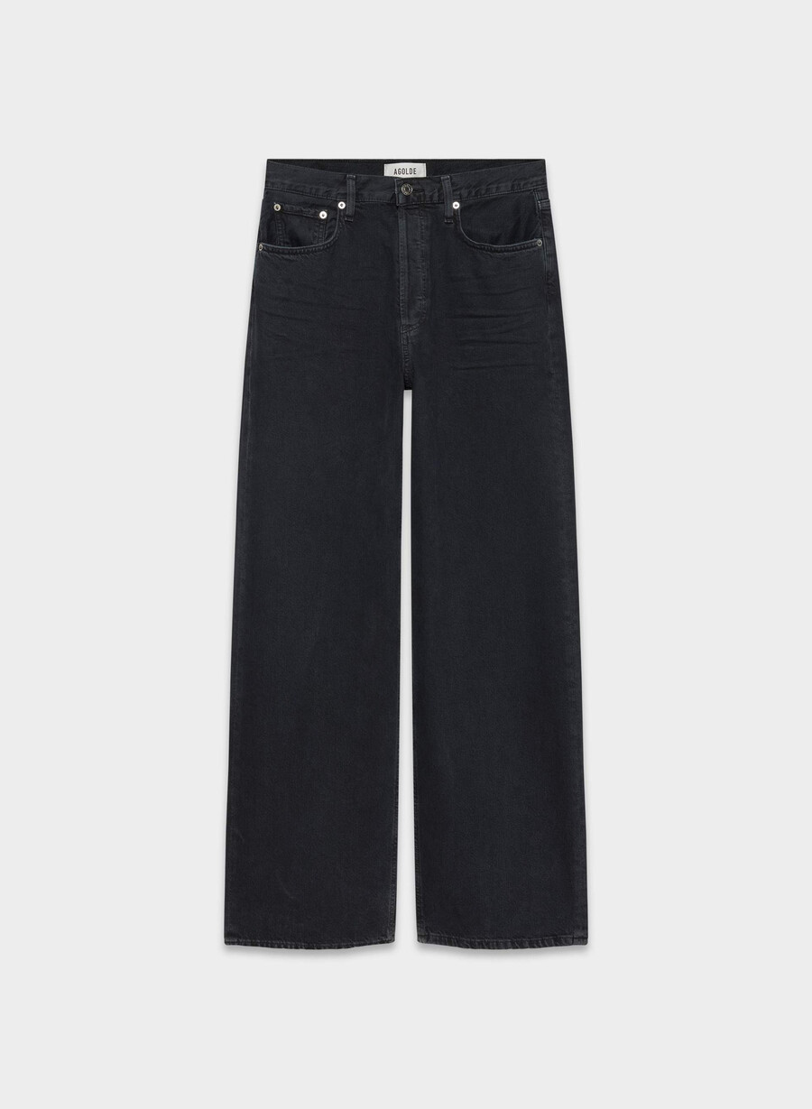 agolde low-slung baggy jeans crushed