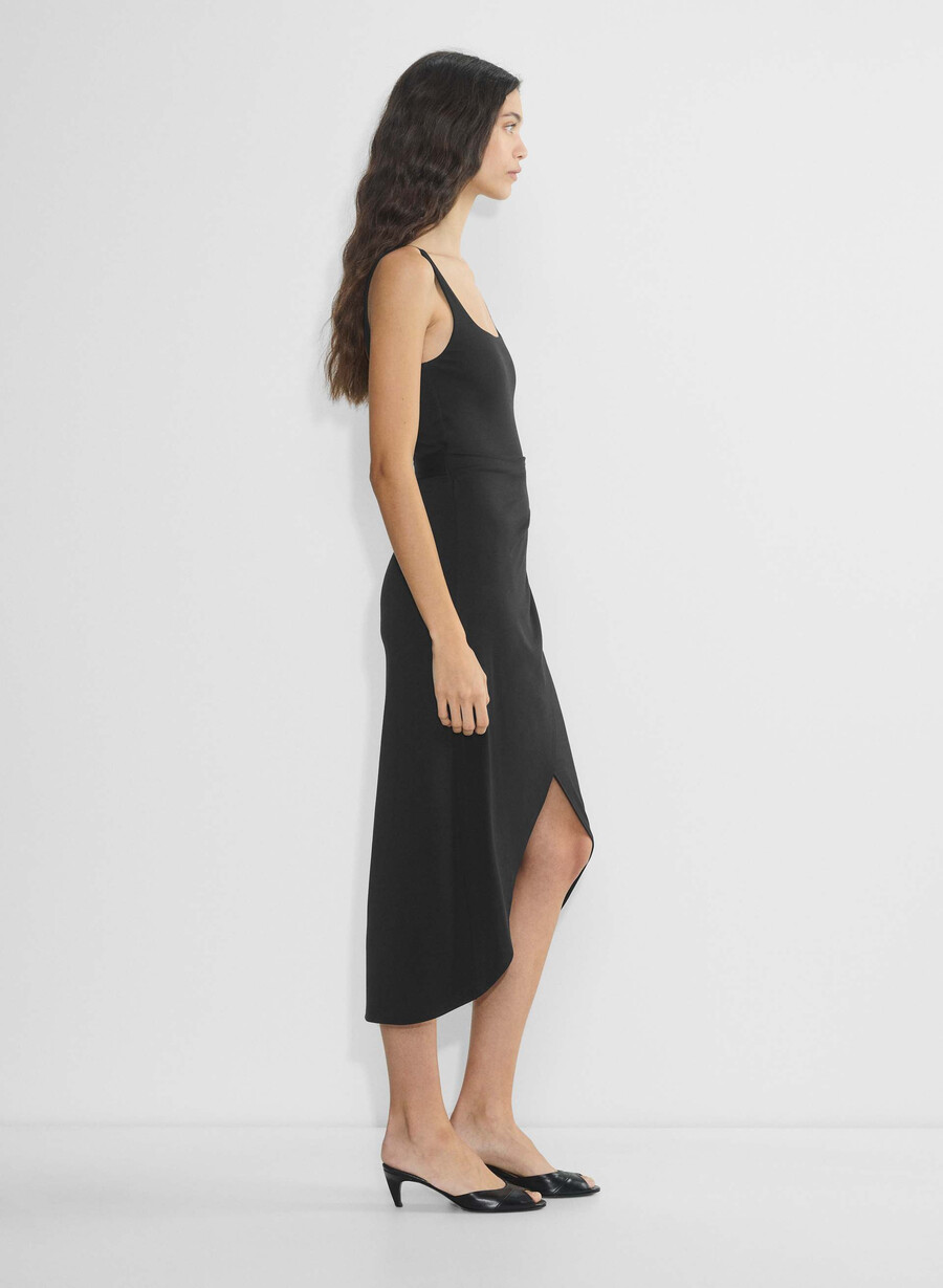 saturn midikleid schwarz