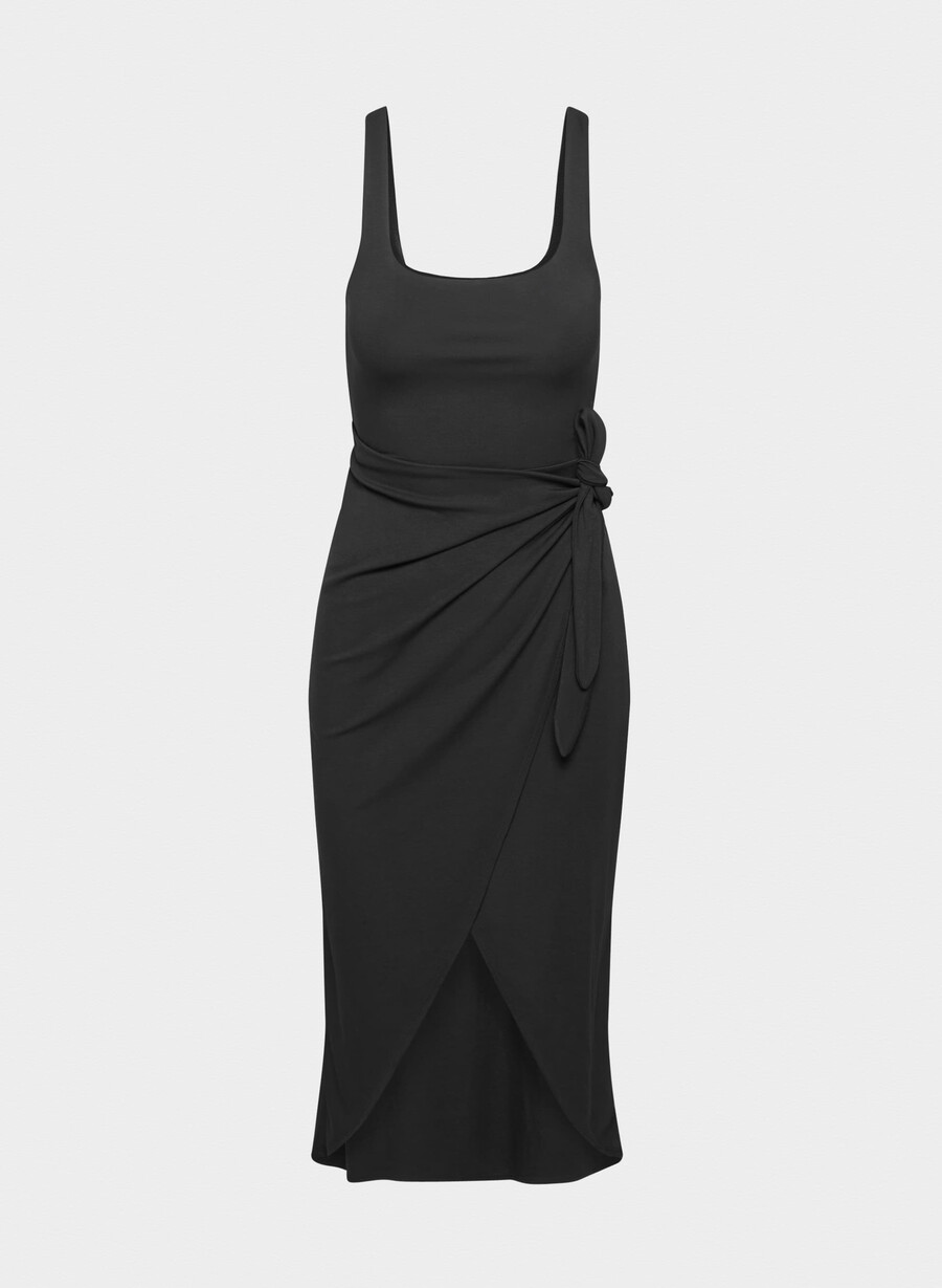 saturn midikleid schwarz