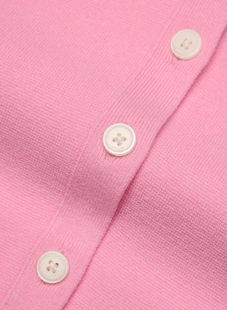 golightly cardigan - wonder yarn jellybean pink