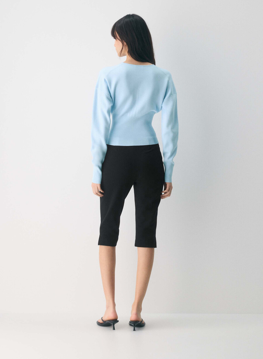 golightly cardigan - wonder yarn villa blue