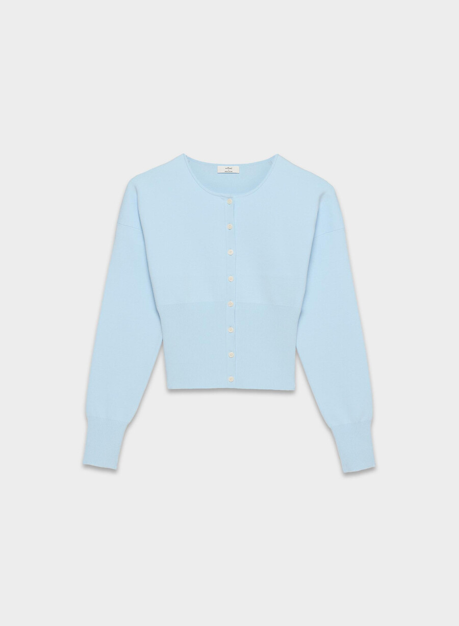 golightly cardigan - wonder yarn villa blue