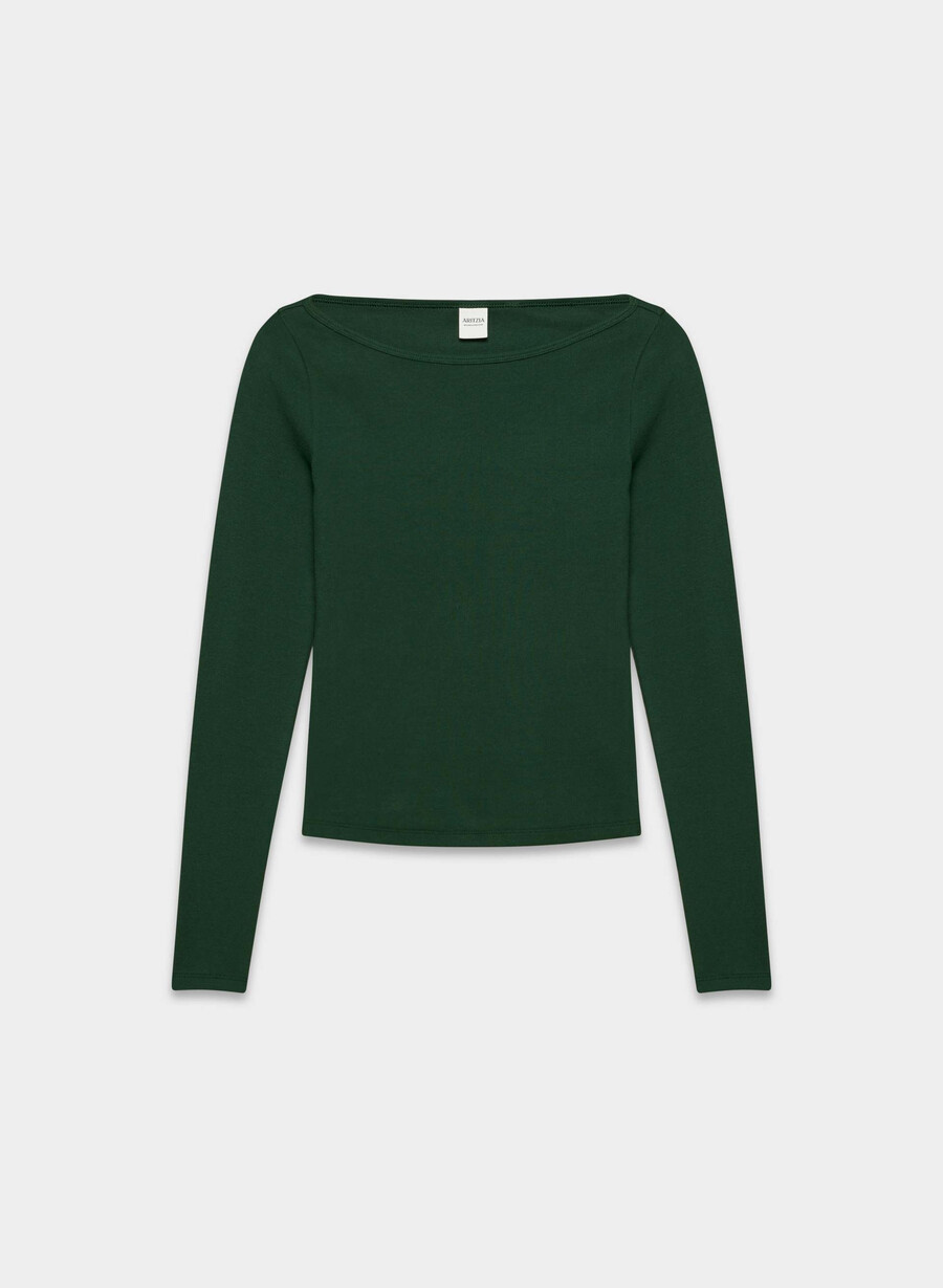 homestretch rib airwave boatneck langarmshirt scarab