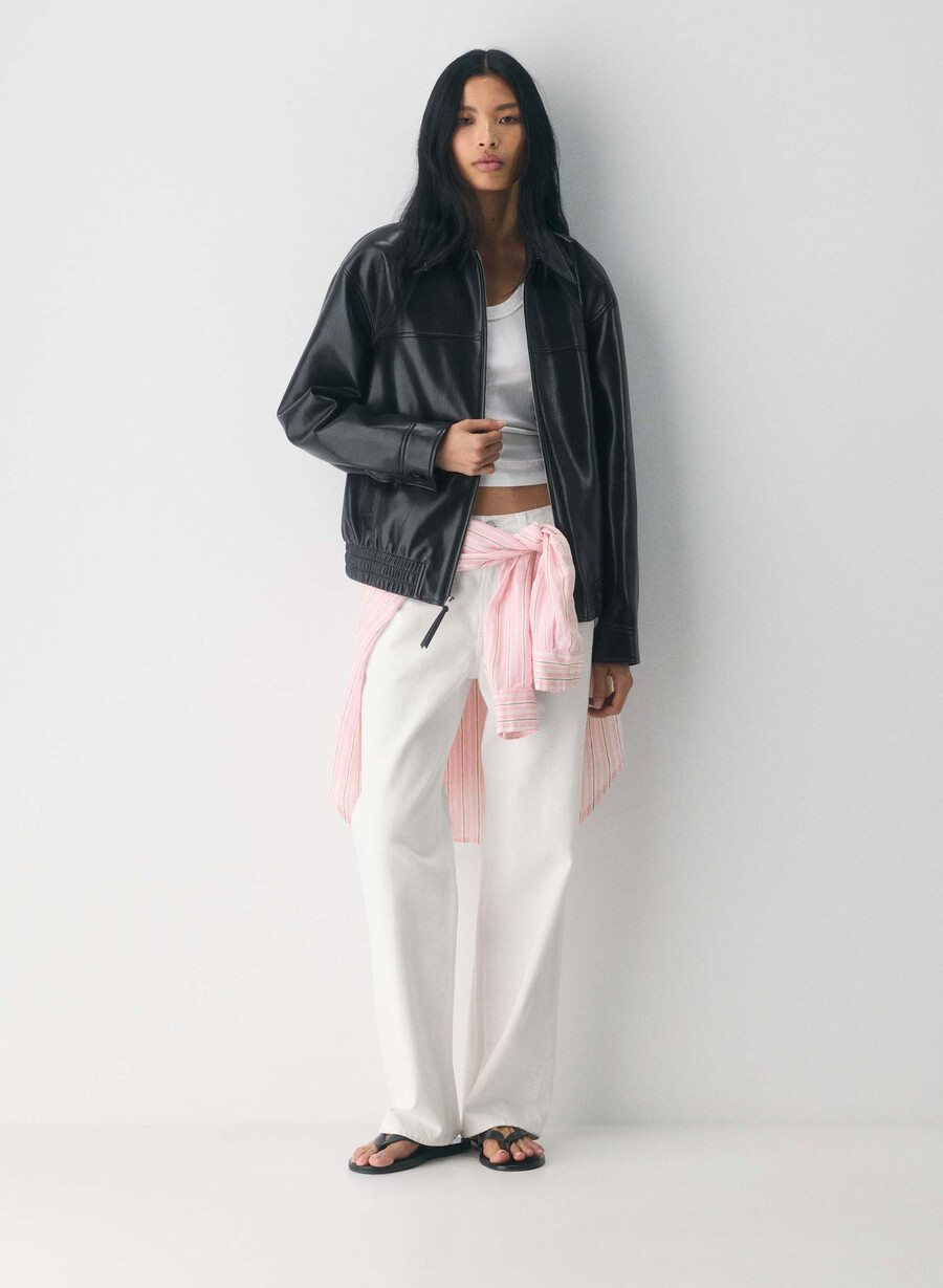 falcon jacke – kunstleder schwarz