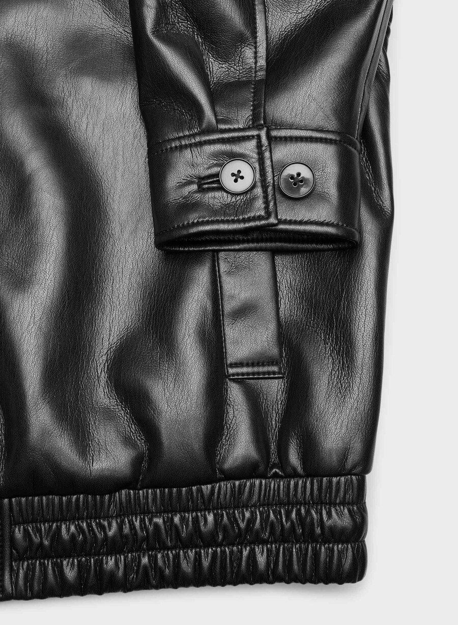 falcon jacke – kunstleder schwarz