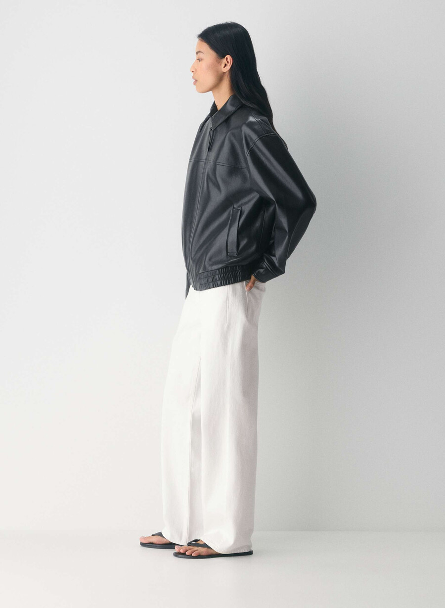 falcon jacke – kunstleder schwarz