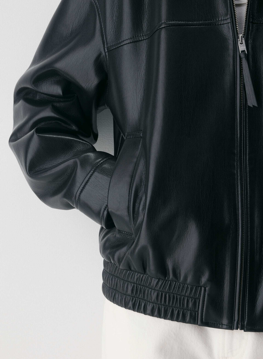 falcon jacke – kunstleder schwarz