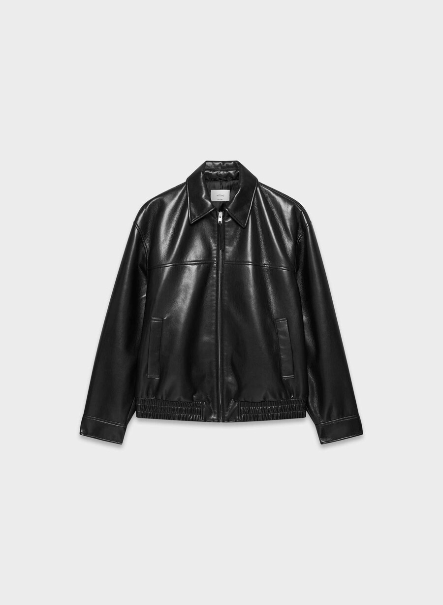 falcon jacke – kunstleder schwarz